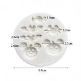 Molde Silicona Mini Halloween Divertido x 6